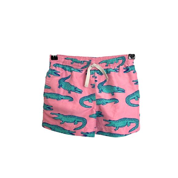 Chubbies Swim Trunks Boys Size 5T The Lil Glades Pink Alligator Print Shorts - Picture 1 of 4